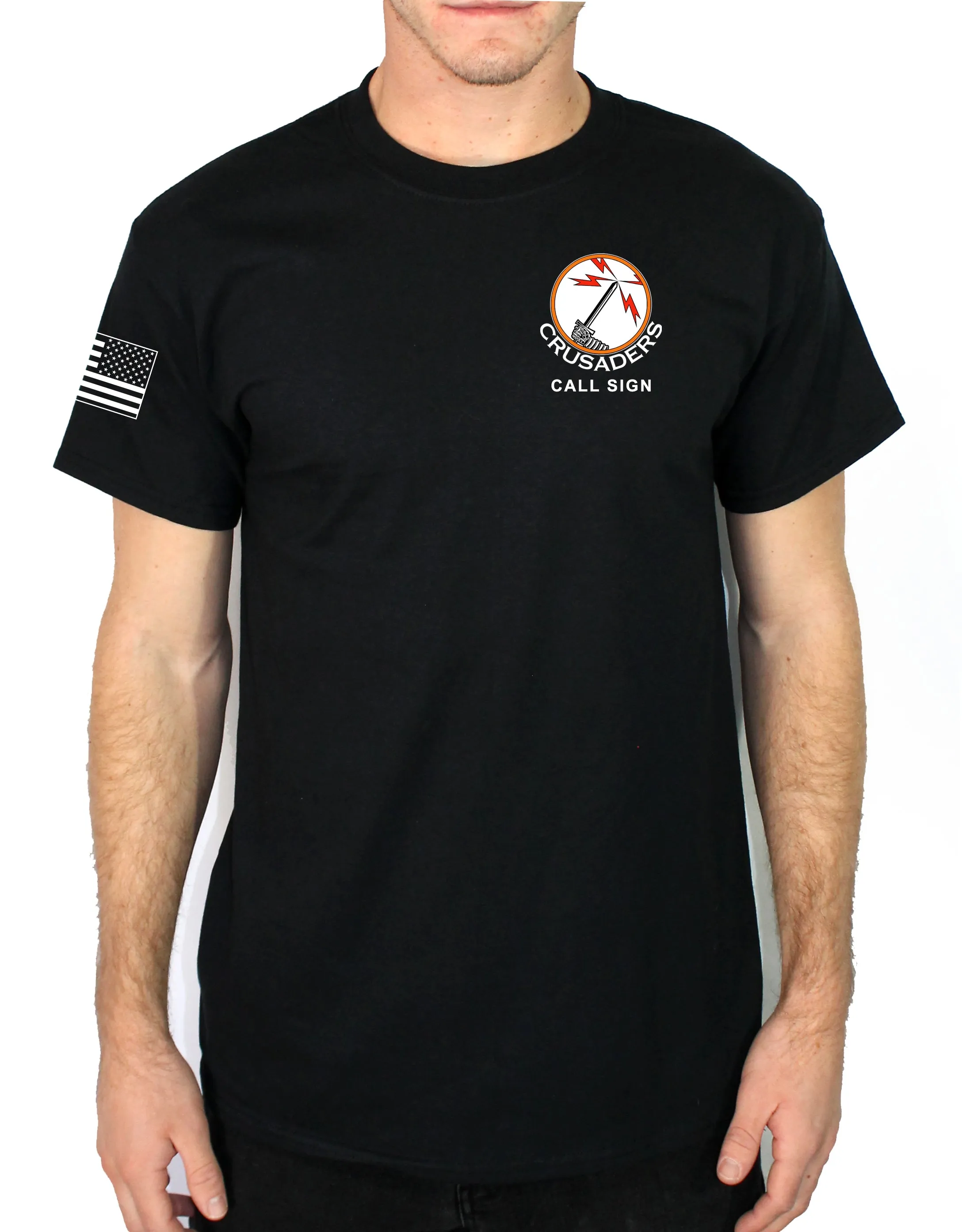 50-50 Blend Black Unisex PT Short Sleeve Shirt. Approved for PT