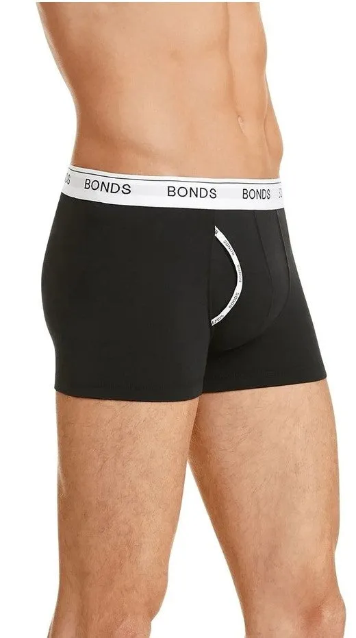 6 x Bonds Guyfront Trunk Mens Underwear Undies Black/White