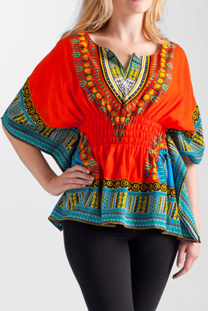 Abstract Print Kimono Tunic