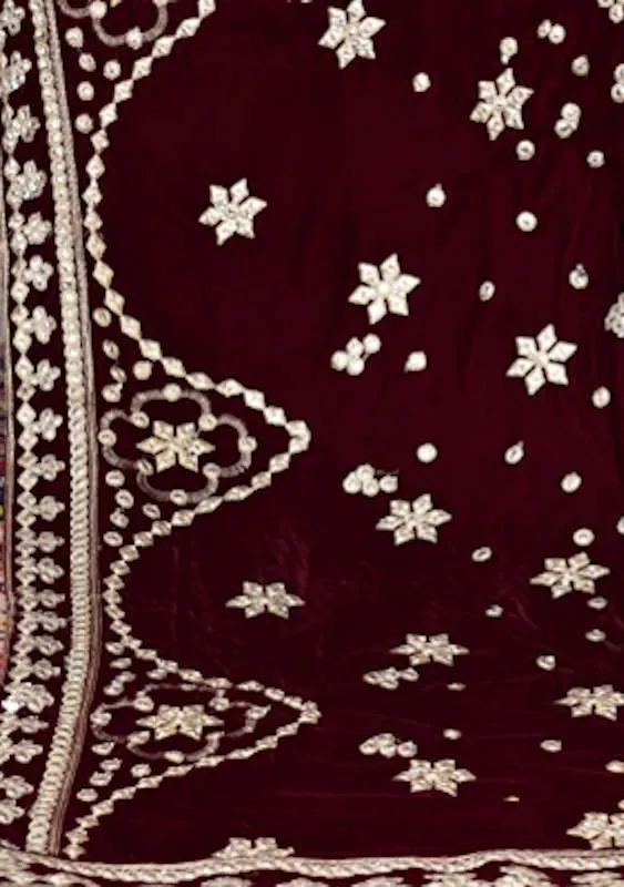 Adan's Libas Embroidered Winter Velvet Shawl