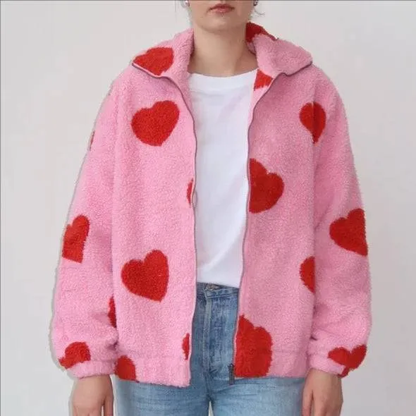 All Over Heart Sherpa | Jacket *