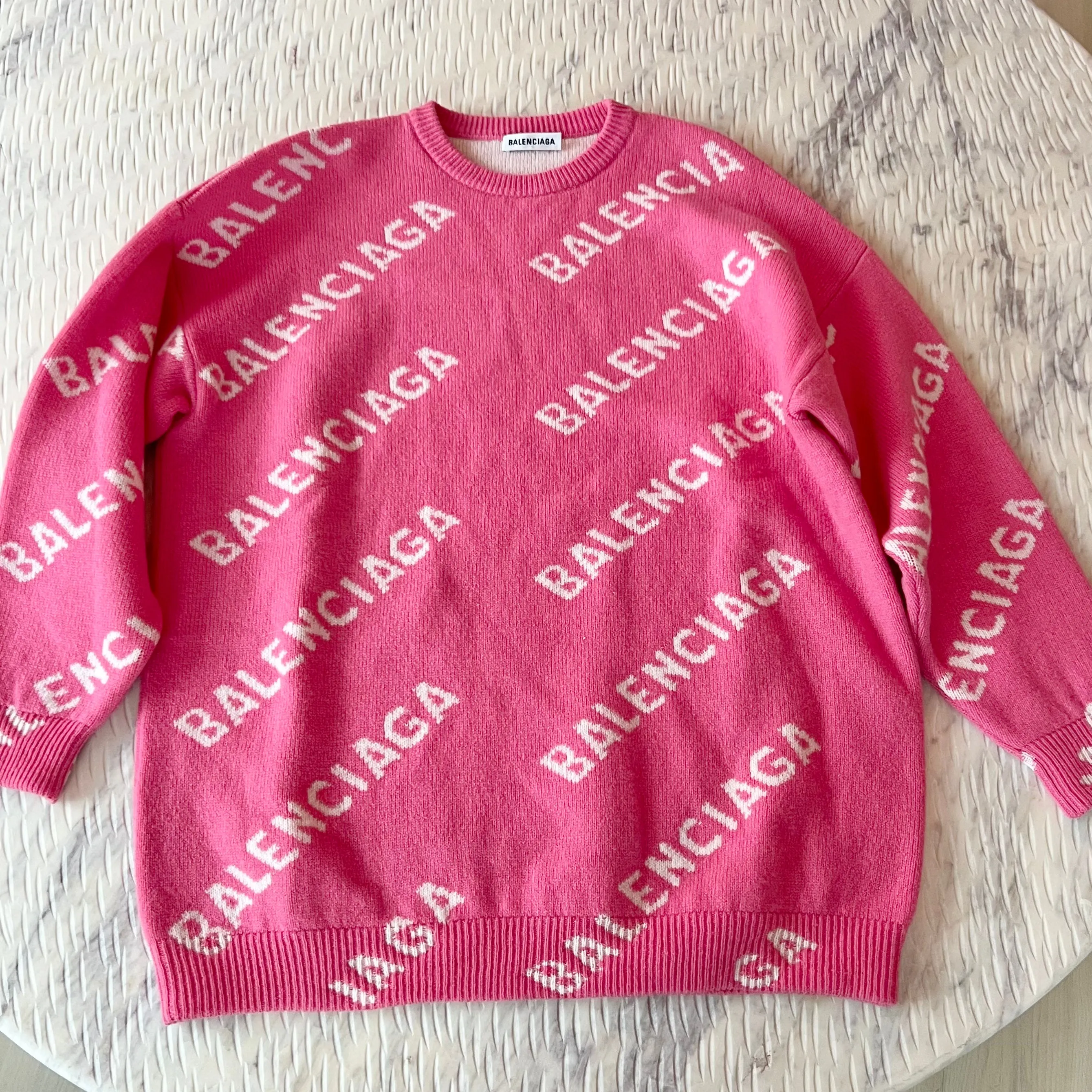 Balenciaga Allover Logo Pullover