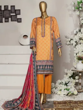 Bin Saeed Orange Winter Linen Suit