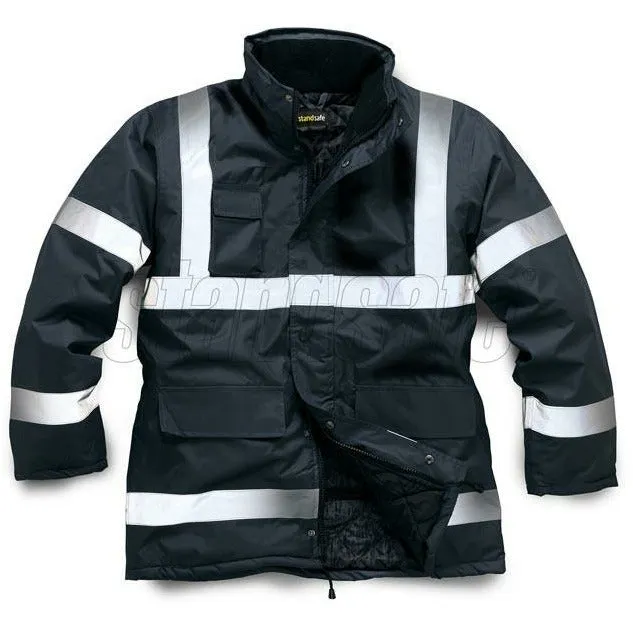 Black Parka Security Jacket EN343