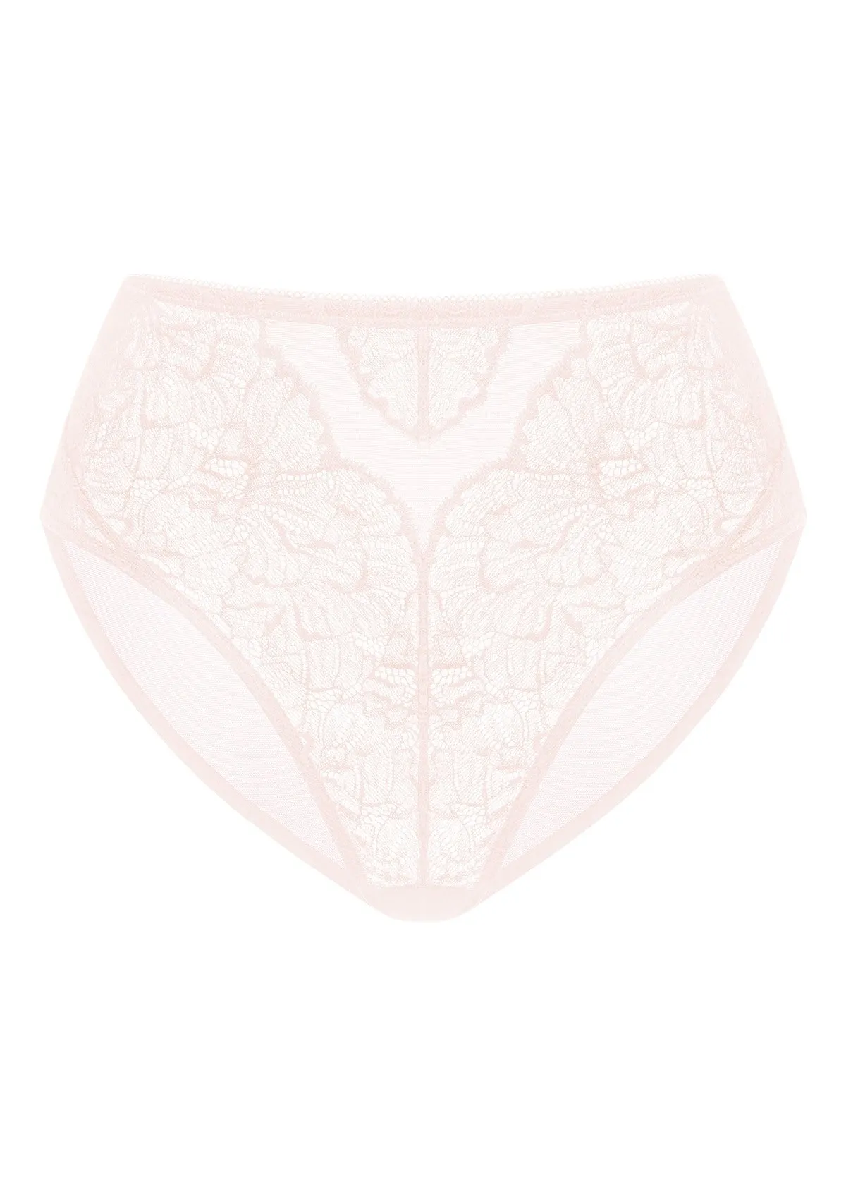 Blossom High-Rise Dusty Peach Lace Brief Underwear