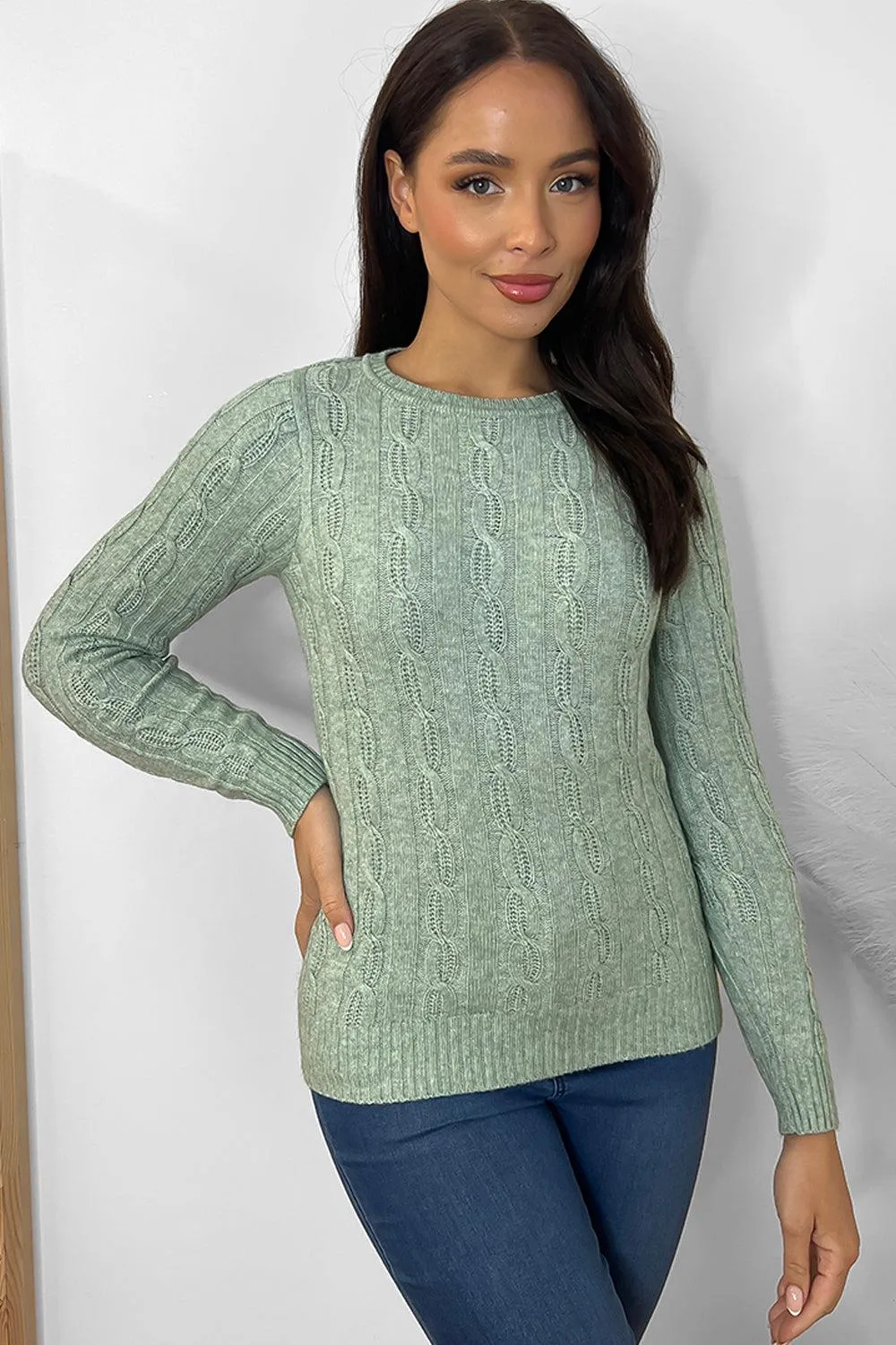 Braided Vertical Design Pullover