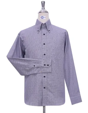 Button Down Shirt - Grey Prince Of Wales Check Shirt