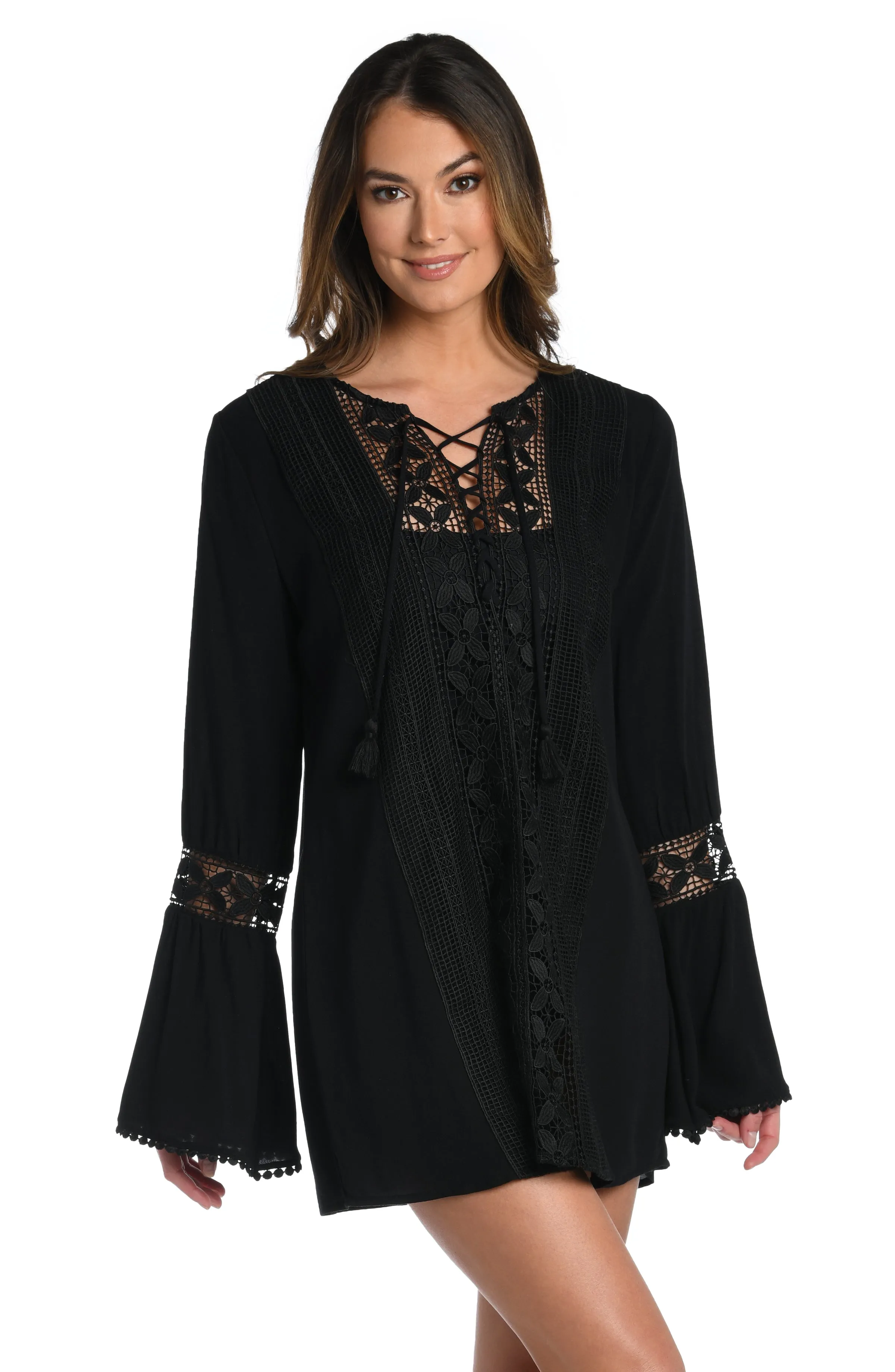 Coastal Covers Lace Up Tunic