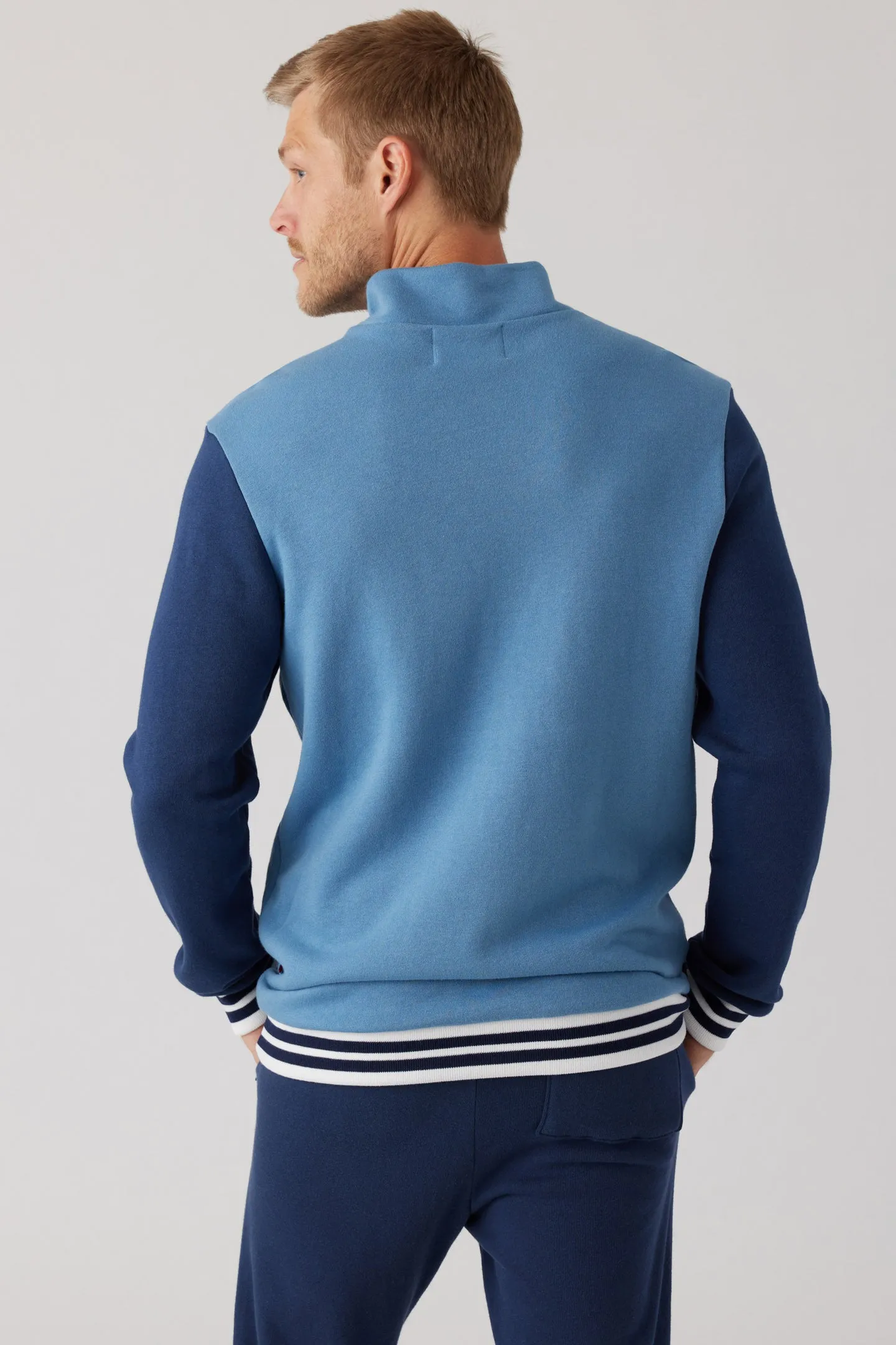 Colorblock Zip Pullover