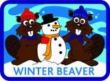 CREST - WINTER BEAVER-SNOWMAN