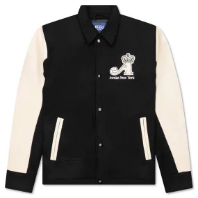 Crown Varsity Jacket - Black