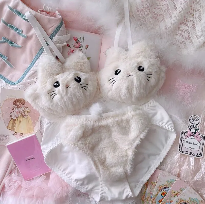 CUTE CAT PINK PLUSH UNDERWEAR BY70146