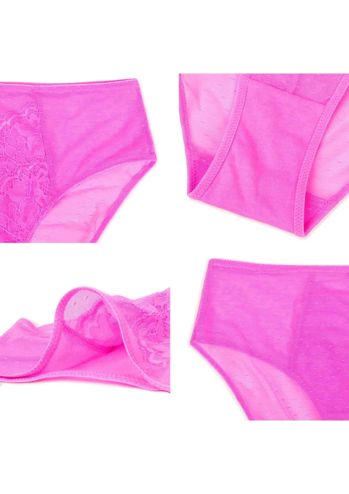 Enchante High-Rise Barbie Pink Lace Brief Underwear