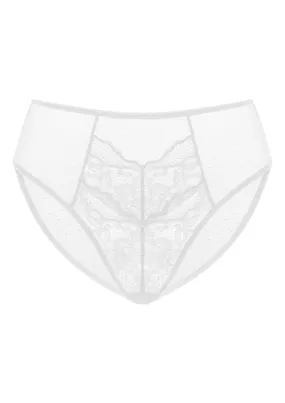 Enchante High-Rise White Lace Brief Underwear