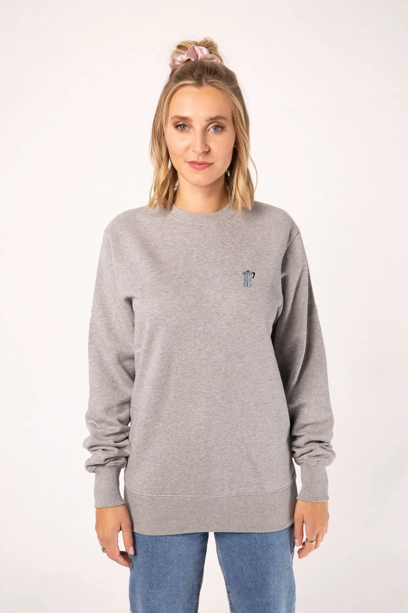 Espressokocher | Bestickter Bio-Baumwoll Frauen Pullover