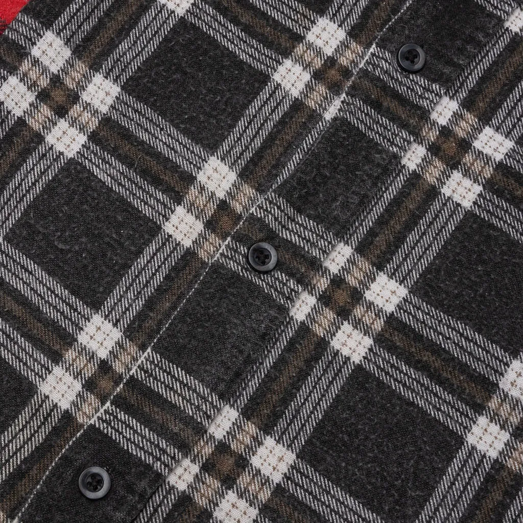 Assorted Wide-Cut Flannel Shirt, Pack of 7