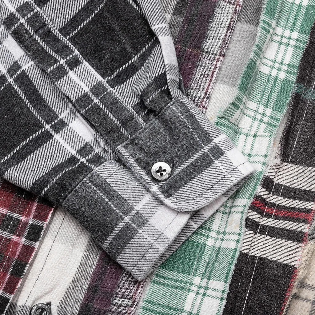 Flannel Shirt Ribbon Wide Reflection Shirt - Assorted