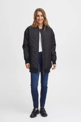 Fransa Quilted Jacket Black