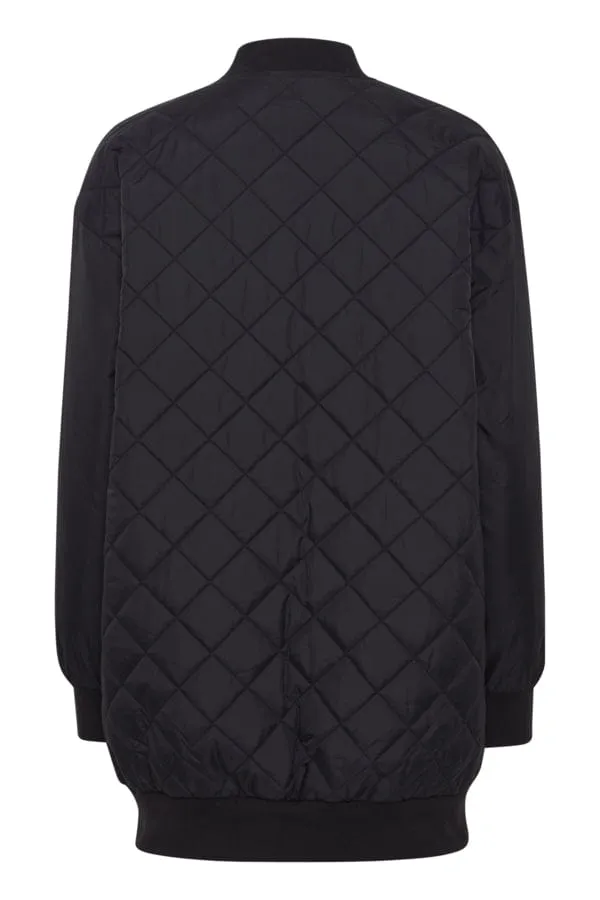 Fransa Quilted Jacket Black