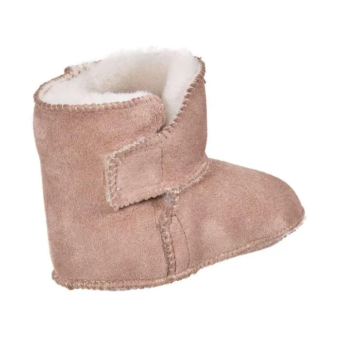 (K001-002) Soft wool baby winter booties beige