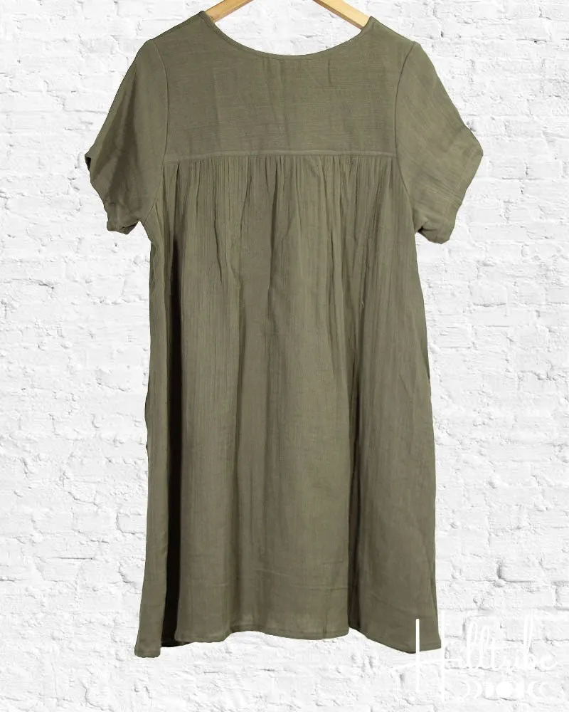 Khaki Gauze Lucia Tunic