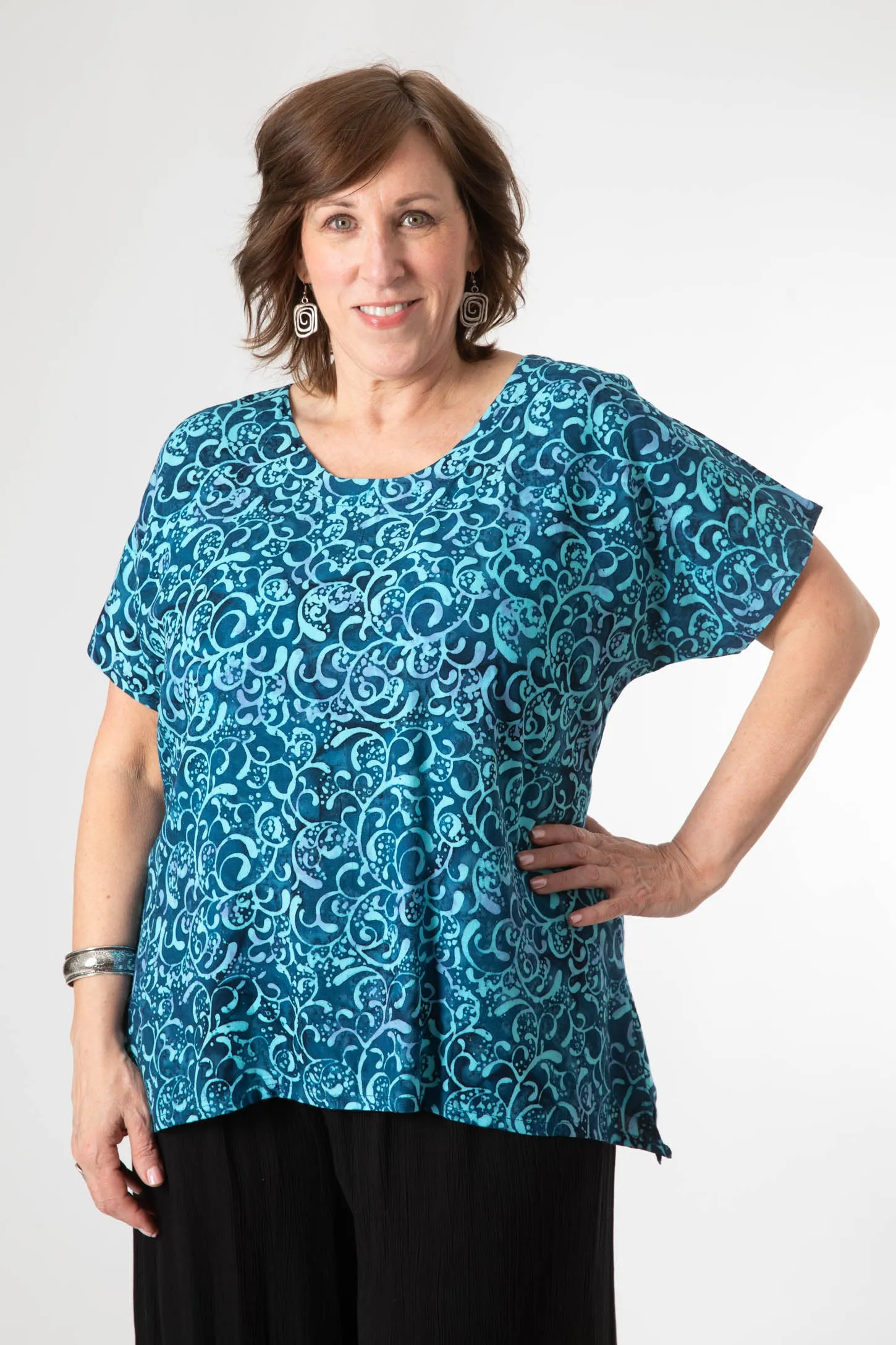 Kimber Batik Short Sleeve Tunic