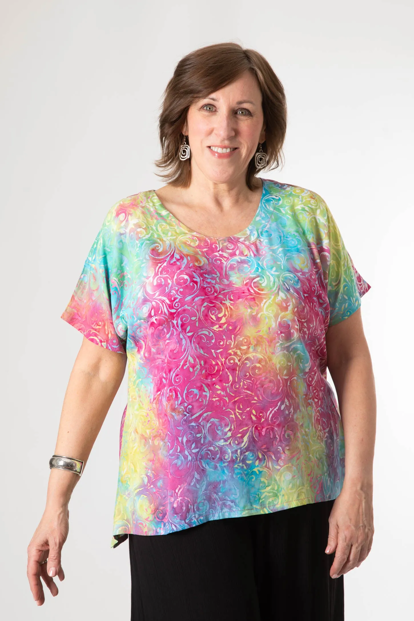 Kimber Batik Short Sleeve Tunic