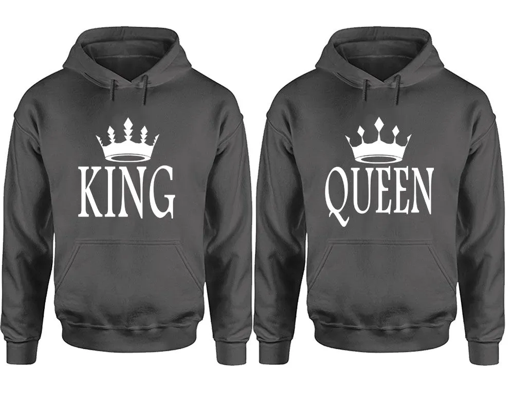 King Queen Couple Matching Pullover Hoodies