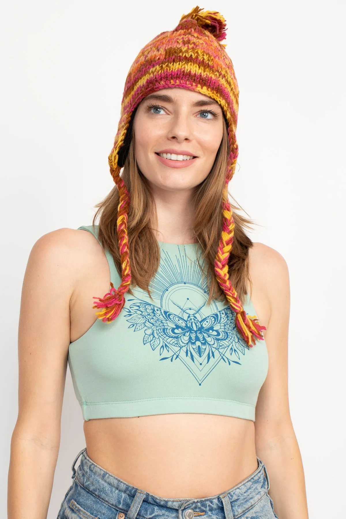 Knit Tiedye Winter Beanie Snow Ski Hat