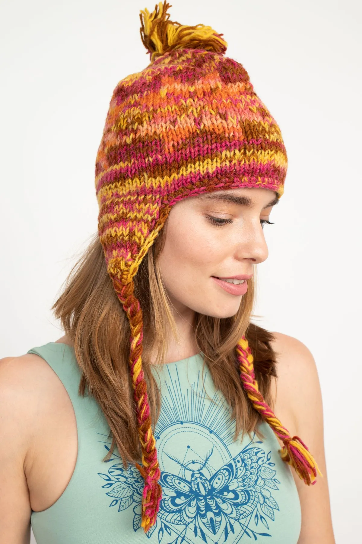 Knit Tiedye Winter Beanie Snow Ski Hat