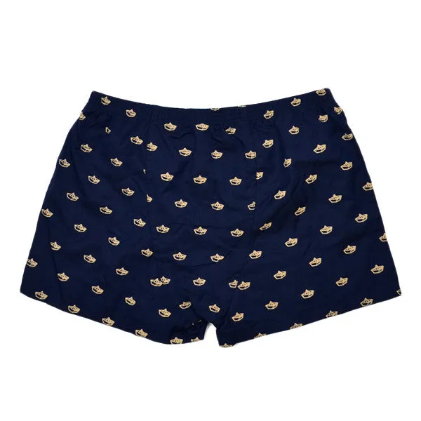 Libertine-Libertine Underwear - Boats Woven Boxer - Navy