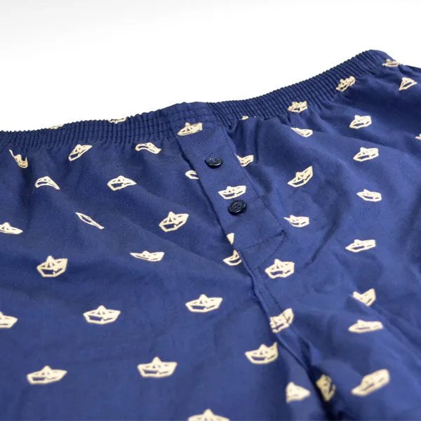 Libertine-Libertine Underwear - Boats Woven Boxer - Navy