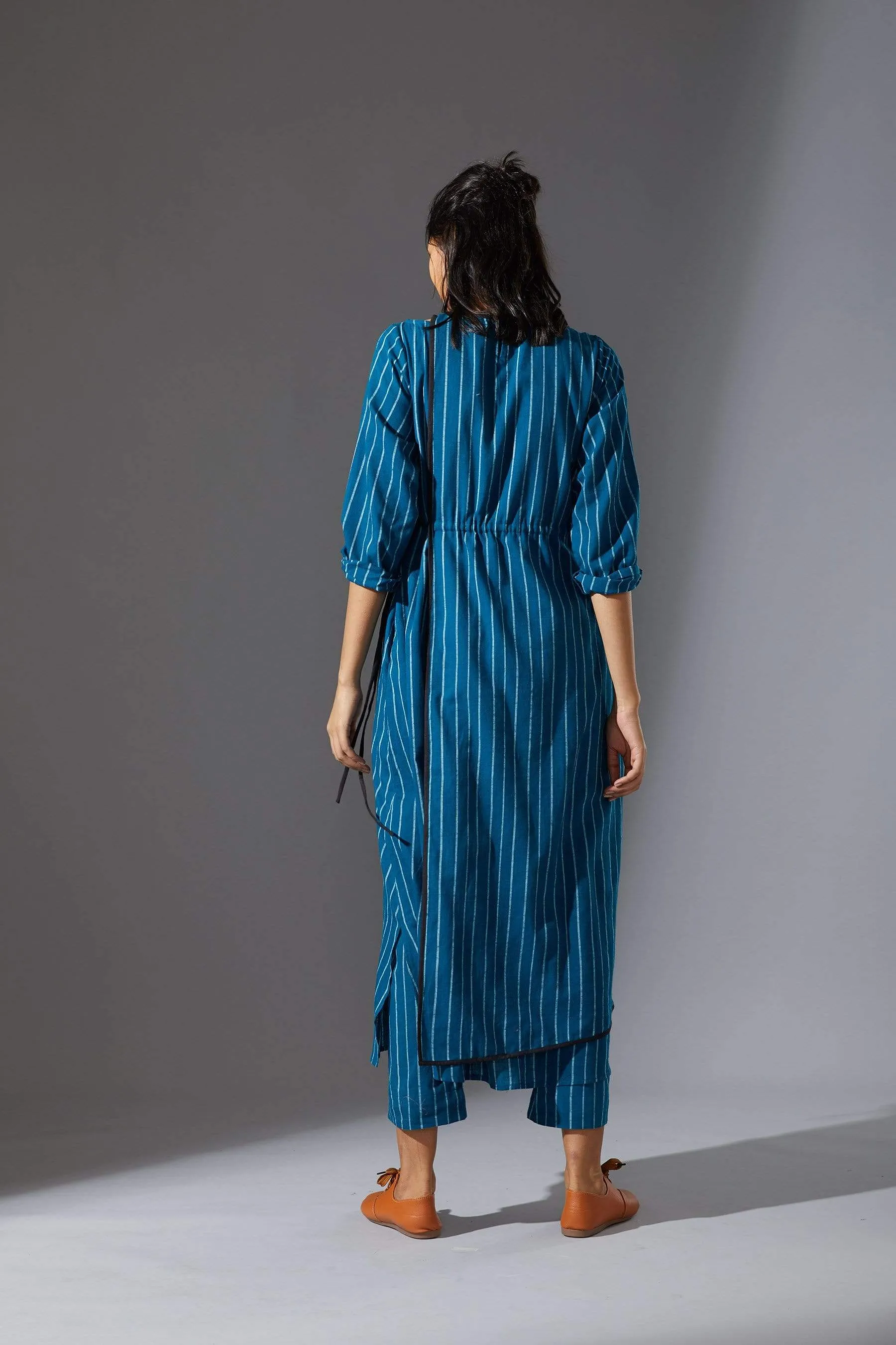 Mati Blue Overlap Tunic