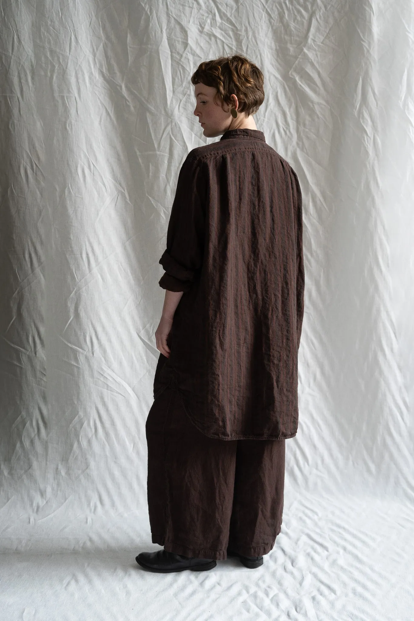 Metta - Manon Tunic - Thick Ticking Stripe Linen