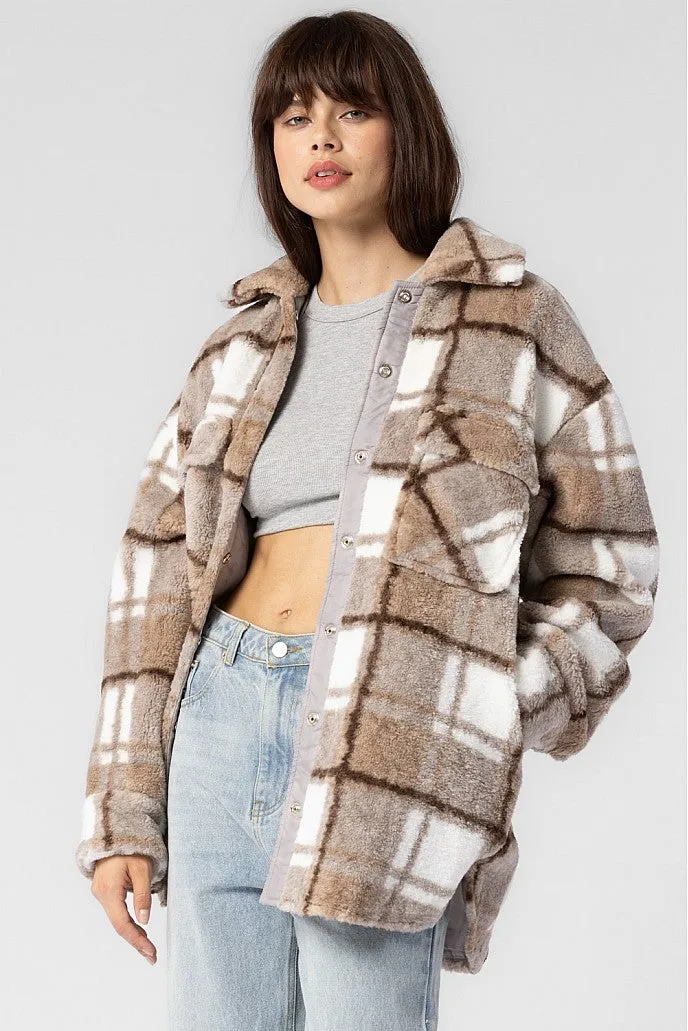 Plaid Teddy Jacket