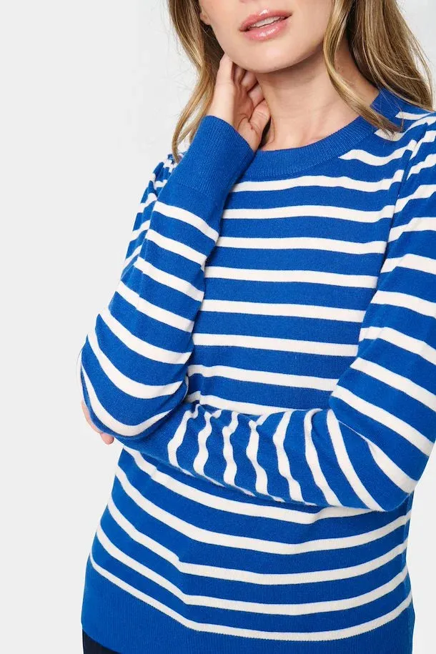 Saint Tropez Fikam Long Sleeve Pullover In Surf Blue