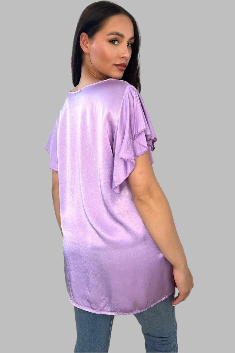 Satin Finish V-Neck Tunic