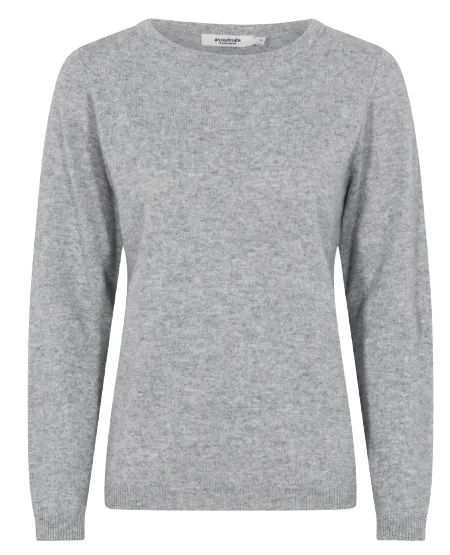 Soulmate - Cashmere Knit Pullover Grey