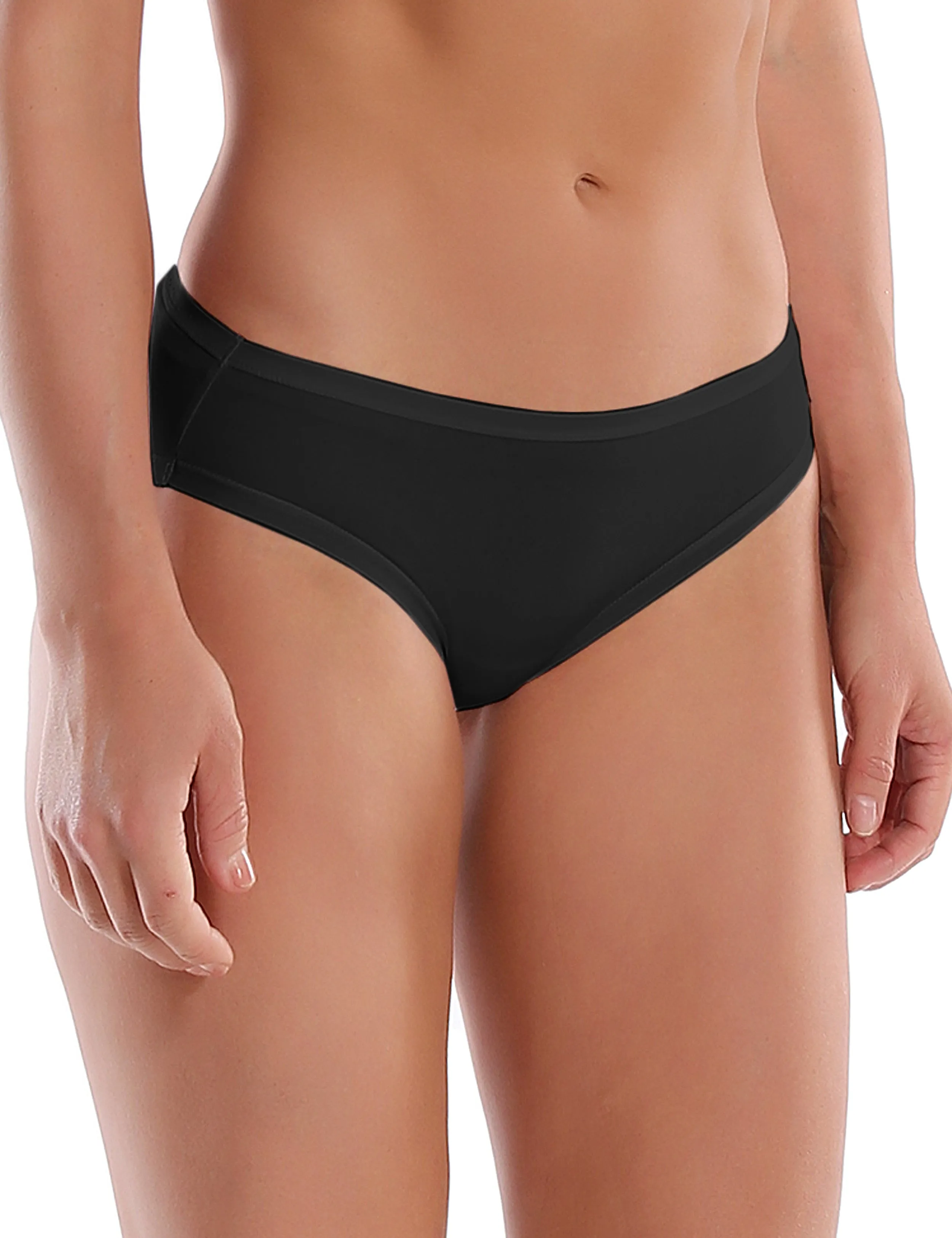 Super Soft Modal Sports Bikini Underwear Black_yogastudio