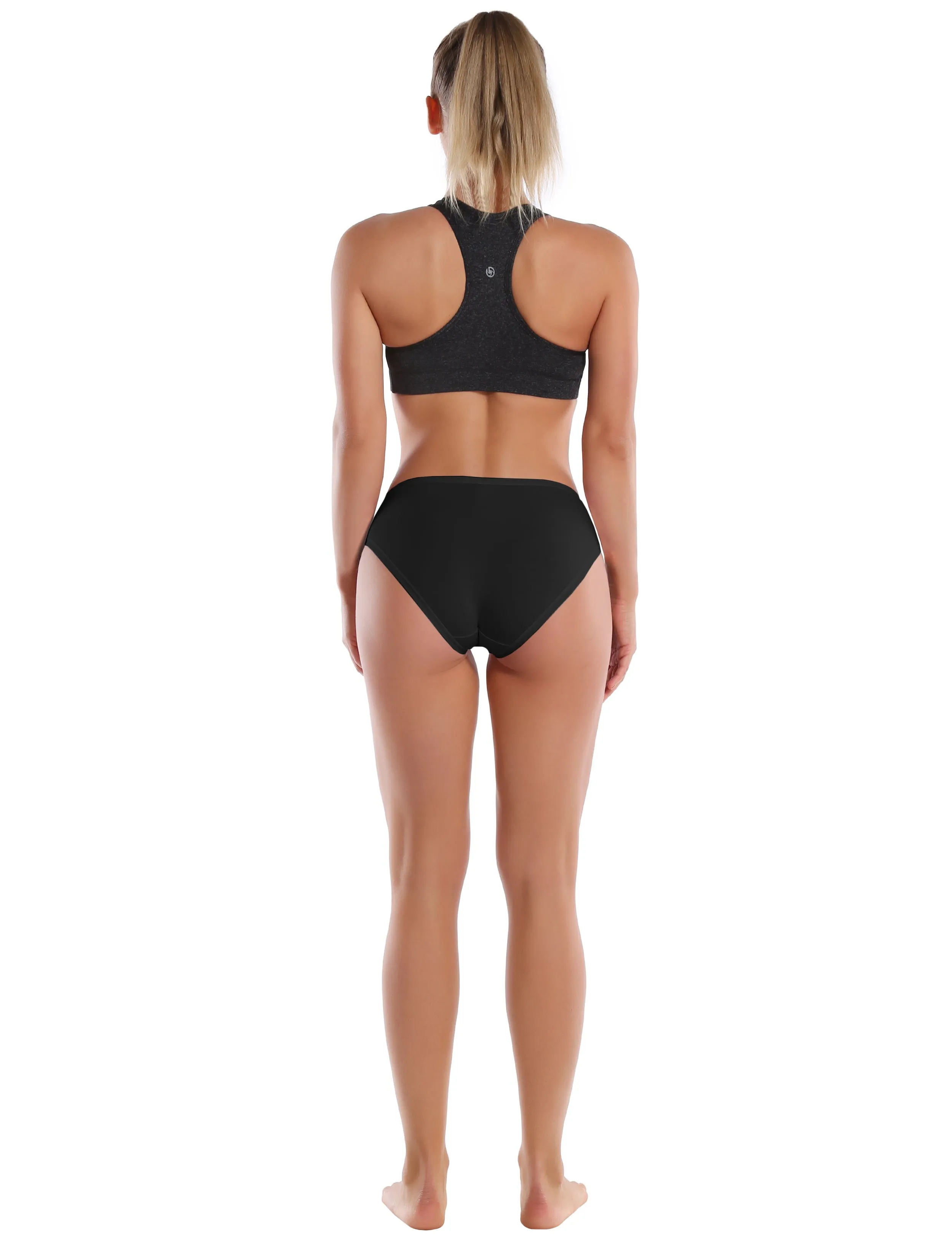 Super Soft Modal Sports Bikini Underwear Black_yogastudio