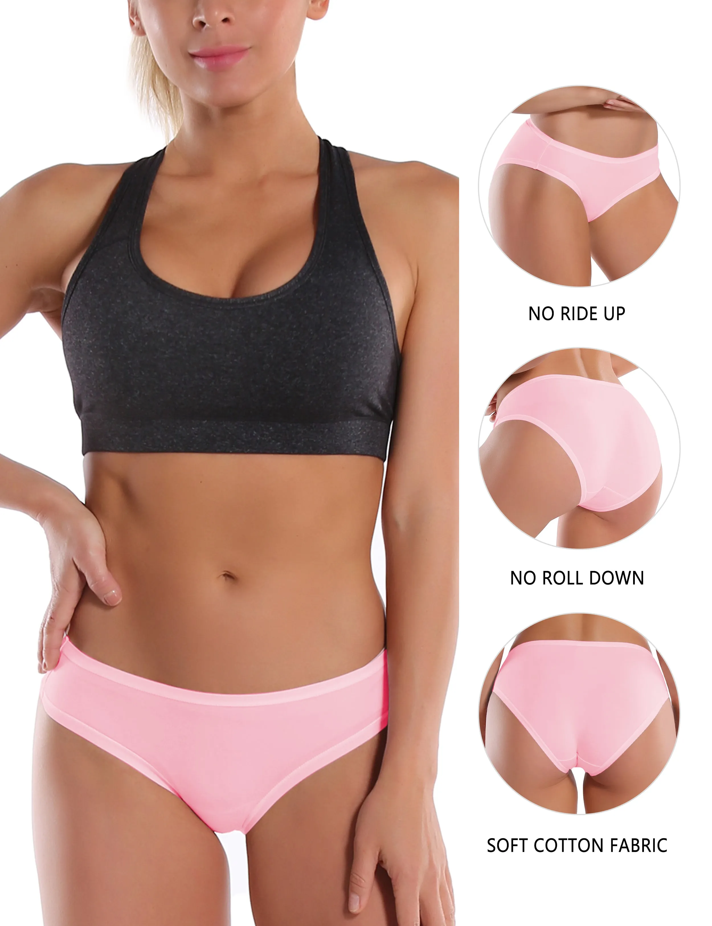 Super Soft Modal Sports Bikini Underwear lightpink