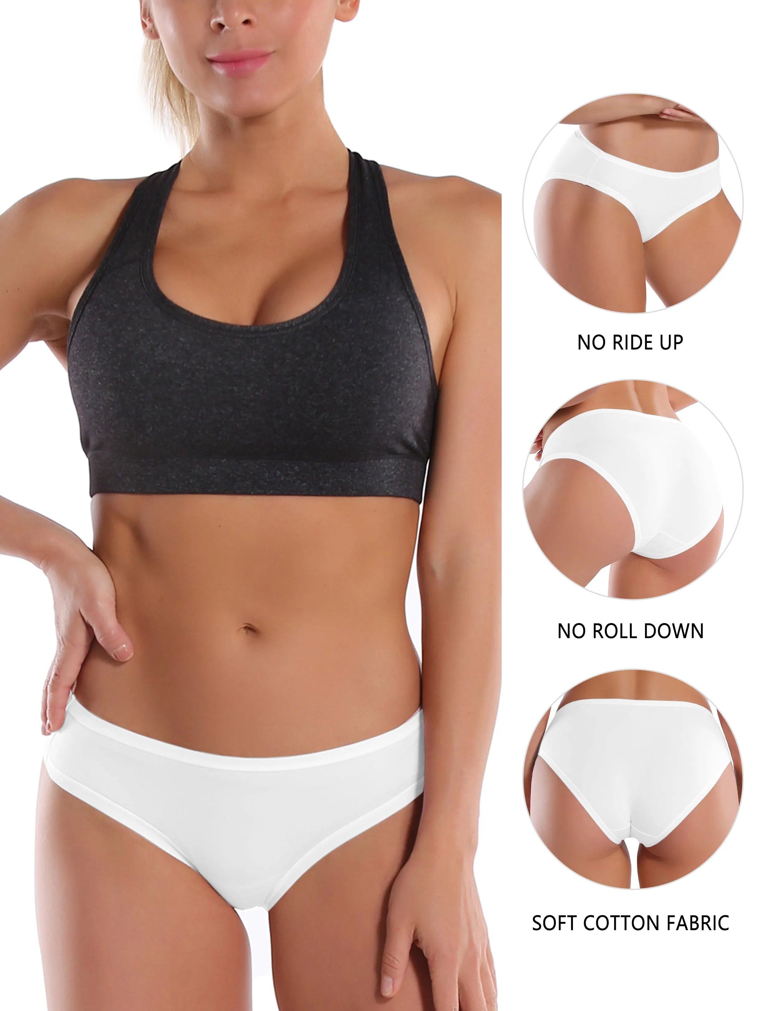 Super Soft Modal Sports Bikini Underwear white