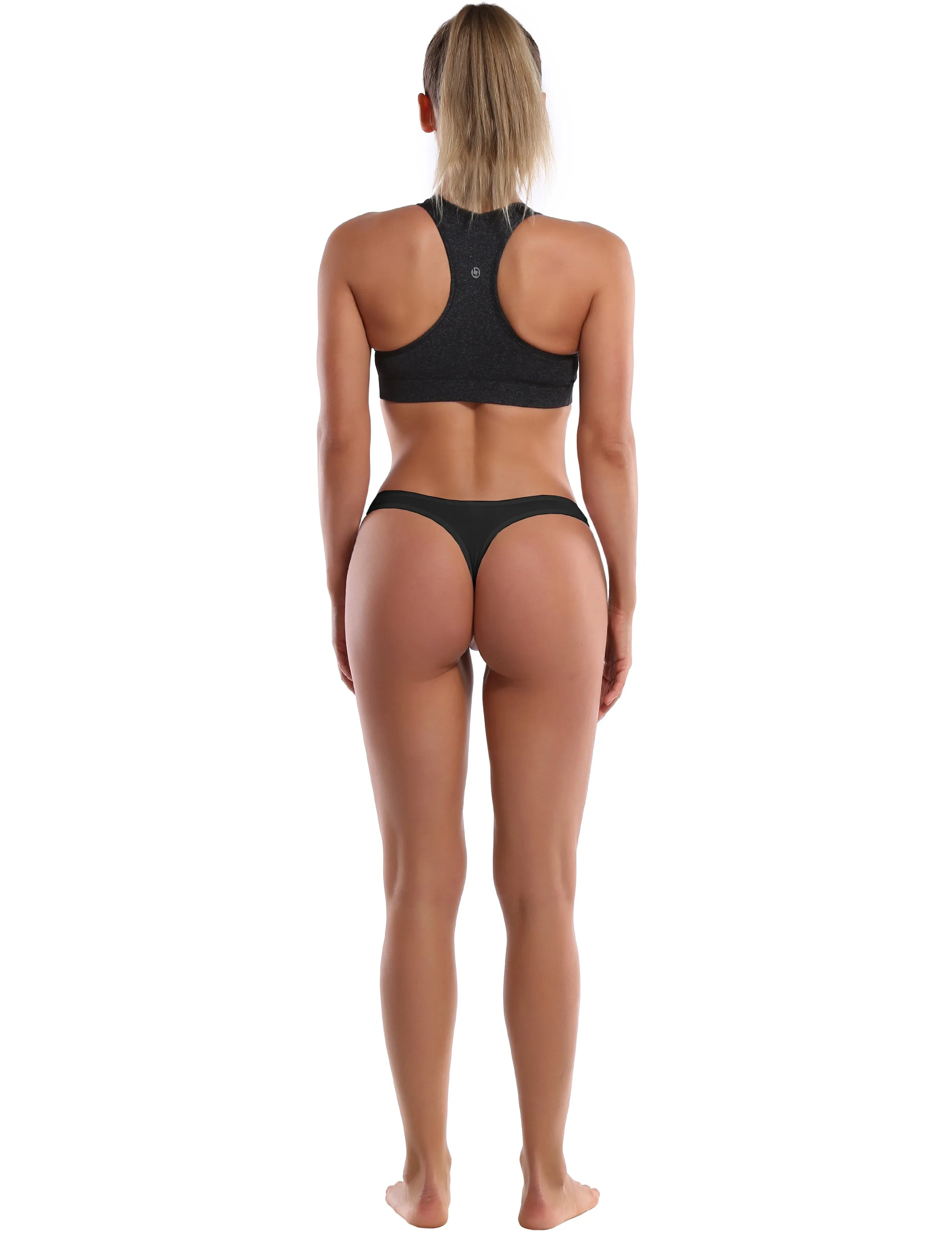 Super Soft Modal Sports Thongs underwear Black