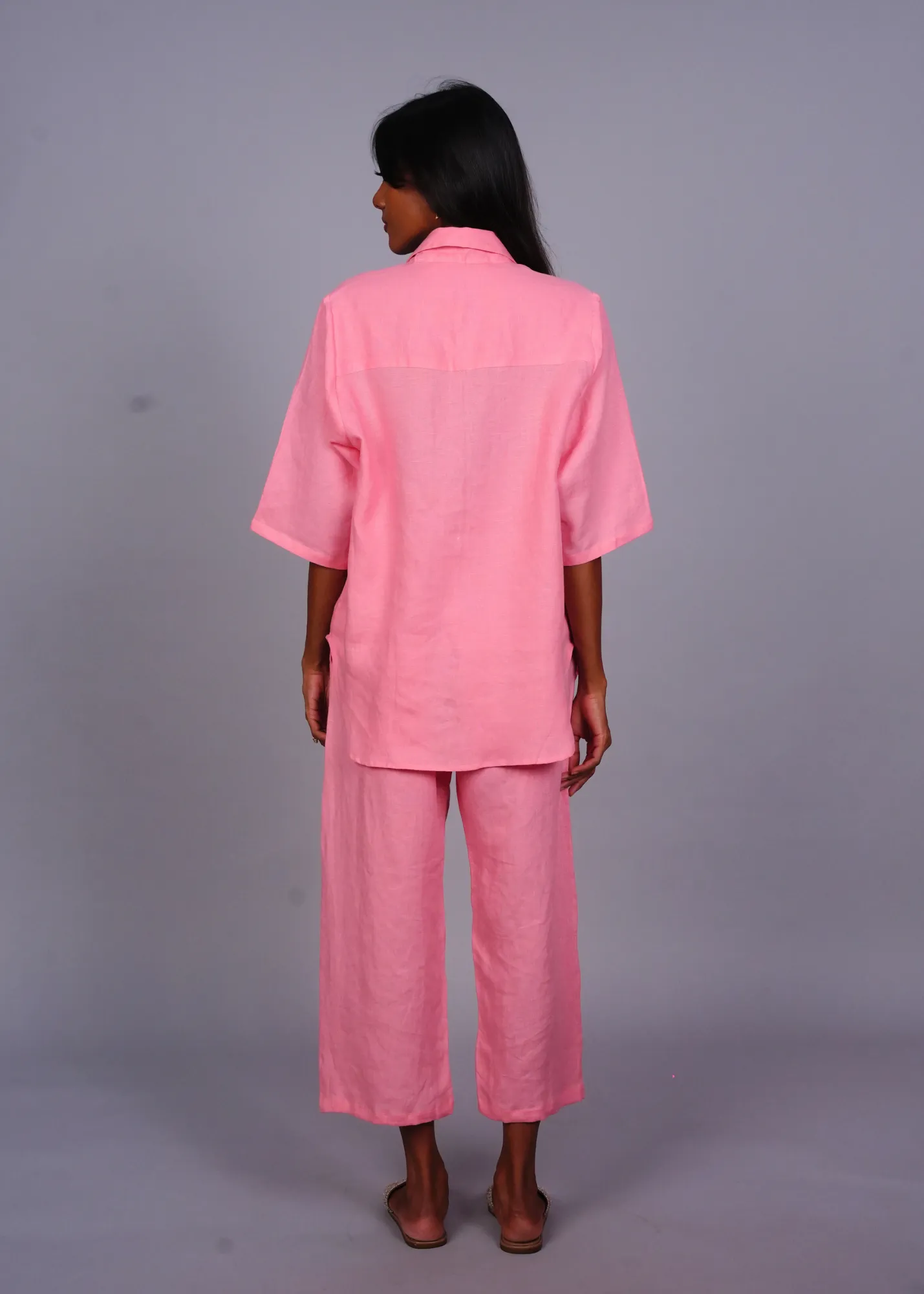 Tassel Tunic - Guava Linen