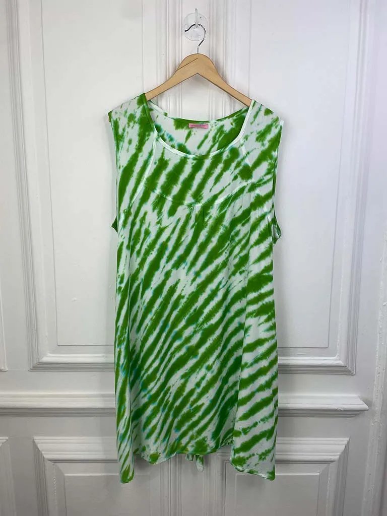 Tie Dye Sleeveless Tunic - Apple