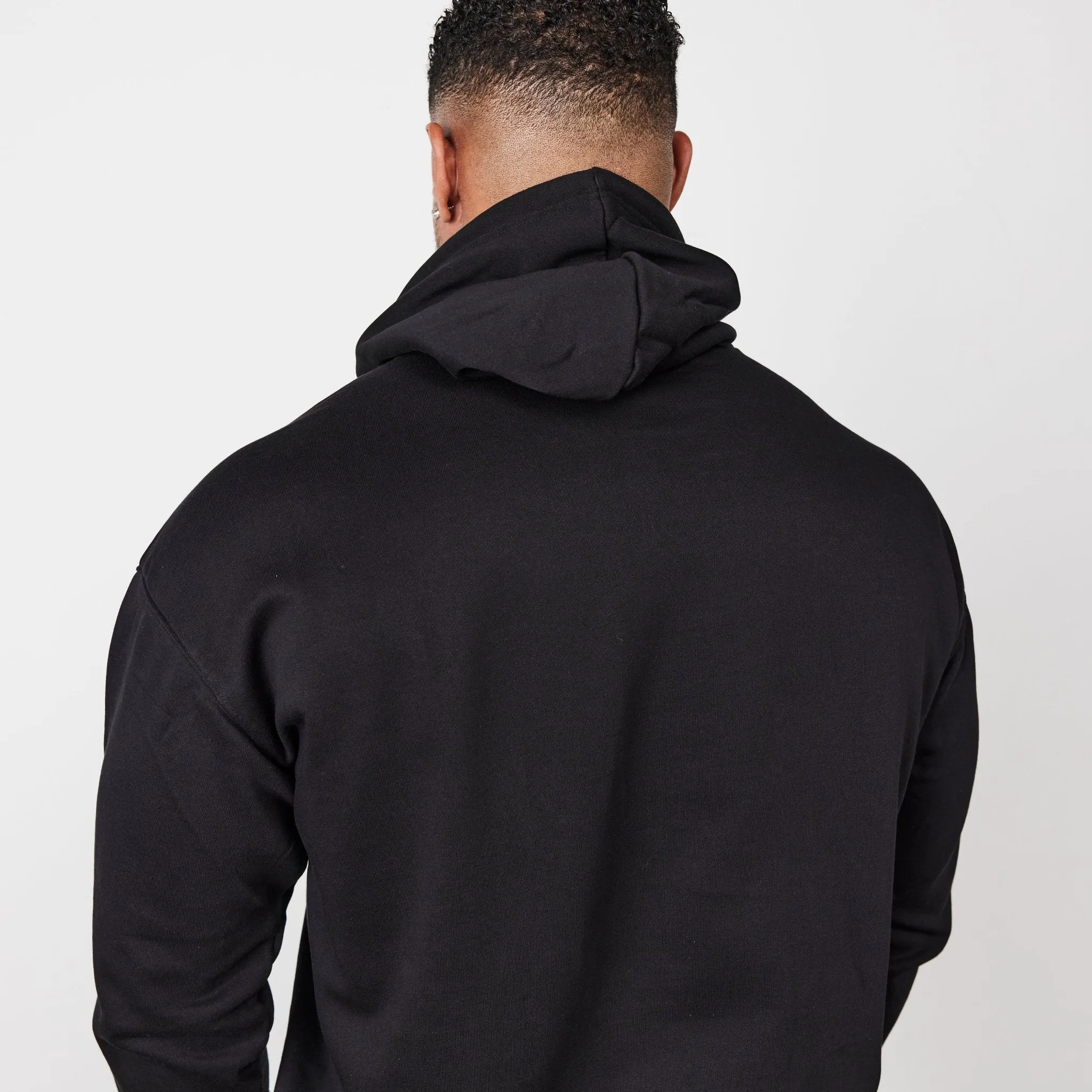 Vanquish Essential Black Oversized Pullover Hoodie