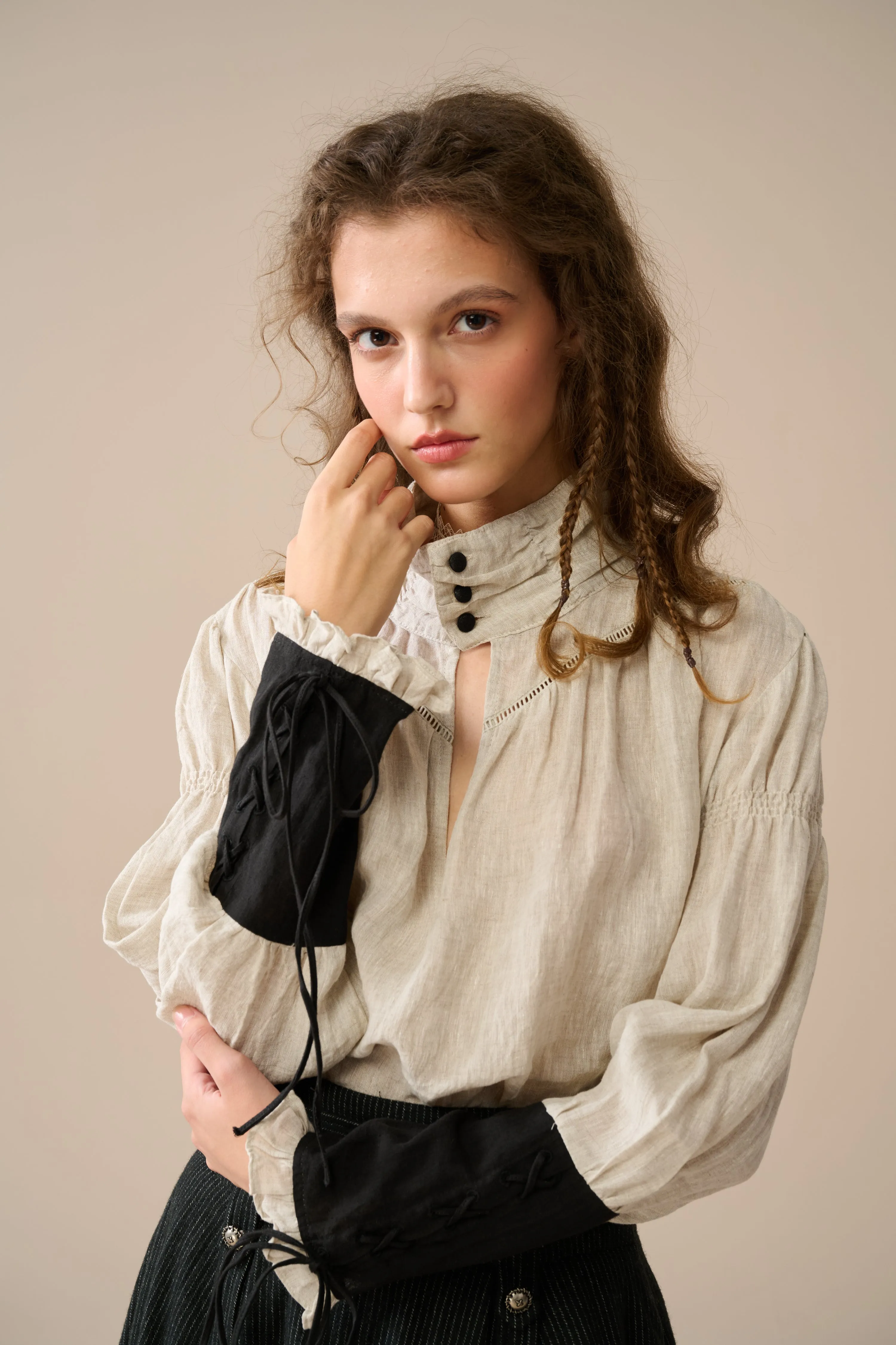 Yedda 22 | buttoned linen shirt blouse